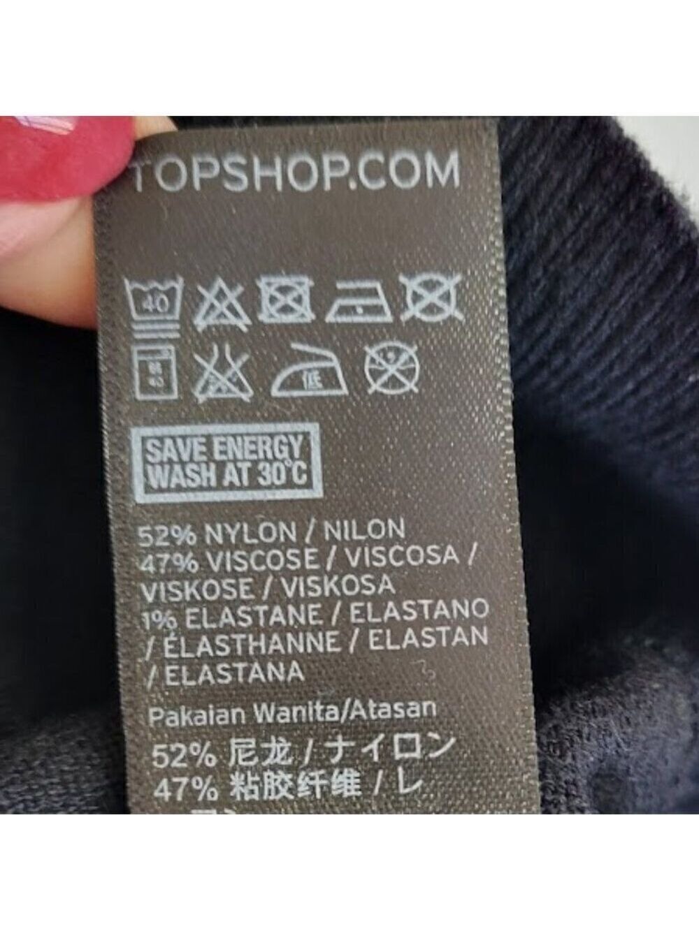 Topshop Black Knit Turtleneck Sweater Long Sleeve Pullover Women's Size 4 - Picture 12 of 13
